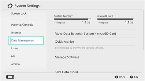 transfer game data between internal storage